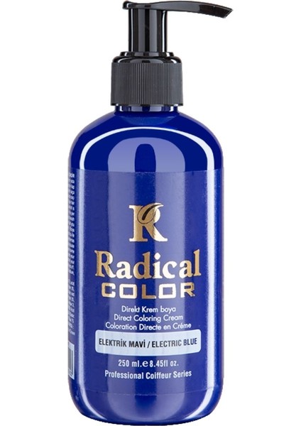 New 25/electricblue Amonyaksız Su Bazlı Saç Boyası 250 ml 1 Adet Elektrik Mavi