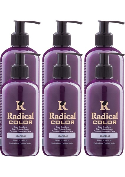 New 25/lilac Amonyaksız Su Bazlı Saç Boyası 250 ml 6 Adet Lila