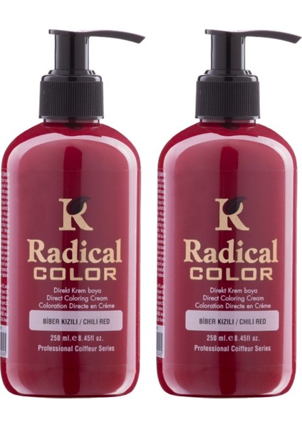 New 25/chilired Amonyaksız Su Bazlı Saç Boyası 250 ml 2 Adet Biber Kızılı