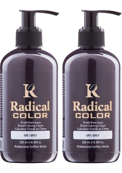 New 25/grey Amonyaksız Su Bazlı Saç Boyası 250 ml 2 Adet Gri