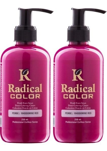 New 25/pink Amonyaksız Su Bazlı Saç Boyası 250 ml 2 Adet Pembe
