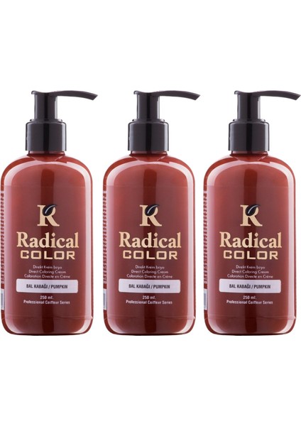 New 25/pumpkin Amonyaksız Su Bazlı Saç Boyası 250 ml 3 Adet Bal Kabağı