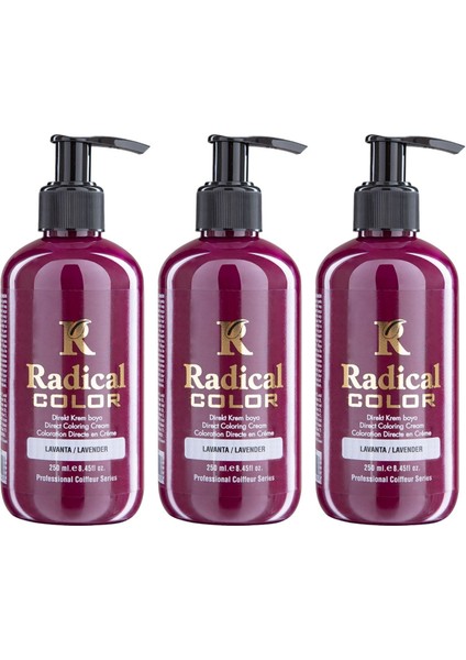 New 25/lavender Amonyaksız Su Bazlı Saç Boyası 250 ml 3 Adet Lavanta