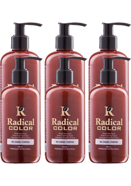 New 25/pumpkin Amonyaksız Su Bazlı Saç Boyası 250 ml 6 Adet Bal Kabağı