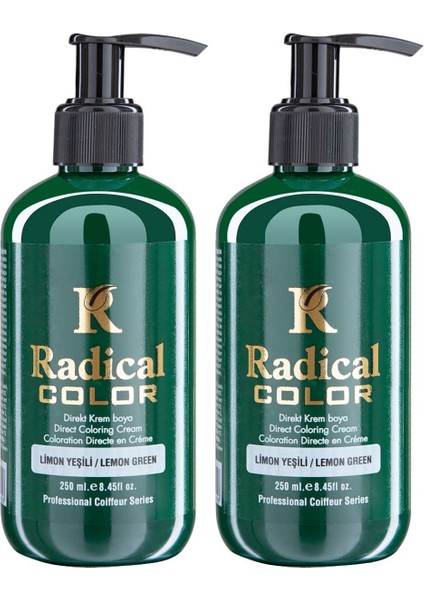 New 25/limegreen Amonyaksız Su Bazlı Saç Boyası 250 ml 2 Adet Limon Yeşili