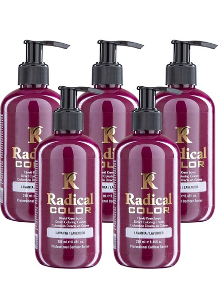 New 25/lavender Amonyaksız Su Bazlı Saç Boyası 250 ml 5 Adet Lavanta