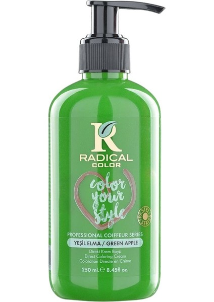 New 25/greenapple Amonyaksız Su Bazlı Saç Boyası 250 ml 1 Adet Yeşil Elma