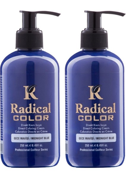 New 25/midnightblue Amonyaksız Su Bazlı Saç Boyası 250 ml 2 Adet Gece Mavisi