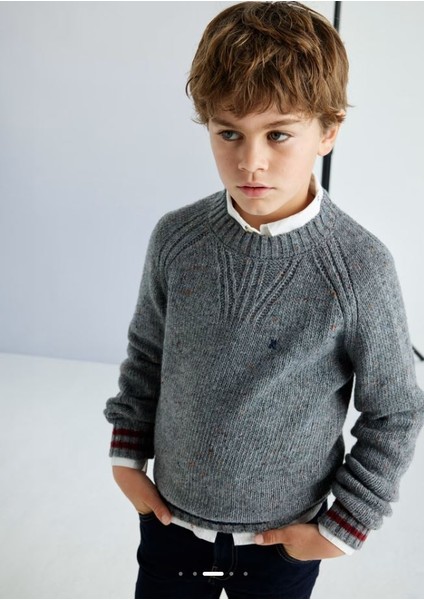 Erkek Çocuk Gri Örme Kazak 7390 fırsatları