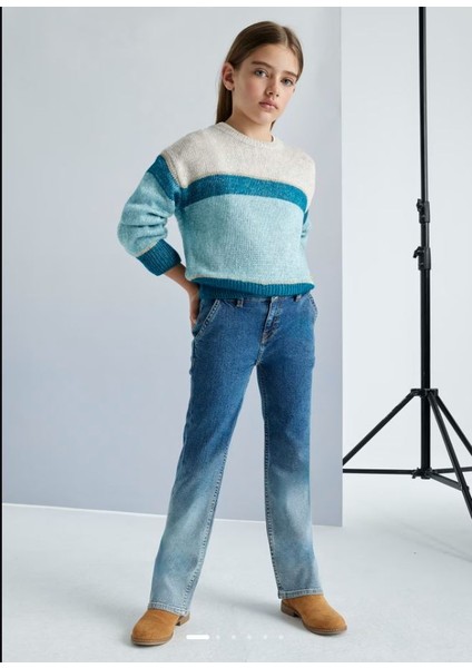 Kız Çocuk Denim Pantolon 7547