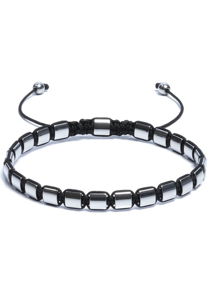 Hematit Bileklik - Pavle Silver Bileklik - Tasarım Bileklik 6mm Ayarlanabilir