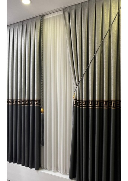 Pano Fon Versace Gri (Tek Kanat)