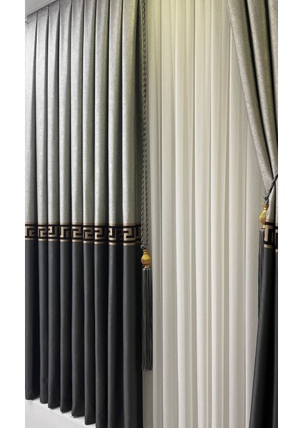 Pano Fon Versace Gri (Tek Kanat)