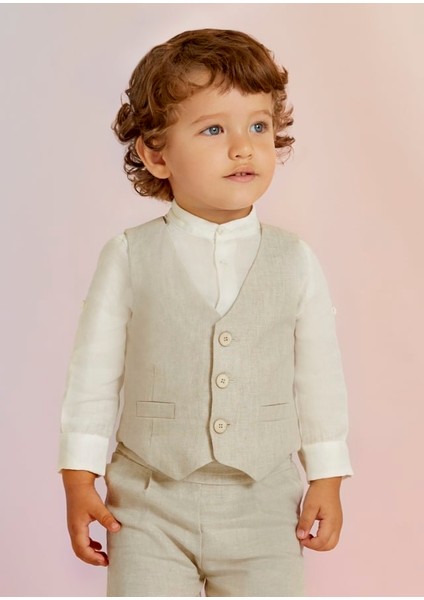 Abel&lula Erkek Bebek Keten Yelek 5347