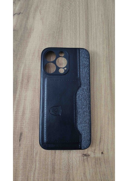 Apple iPhone 13 Promax Silikon Kılıf Kart Detaylı Koyu Kahve