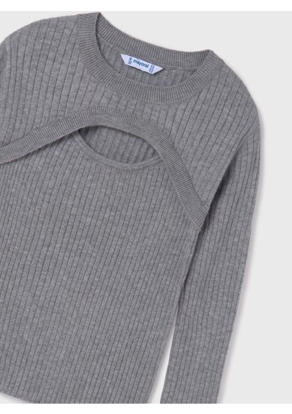 Kız Çocuk Gri Kazak 7308 modelleri