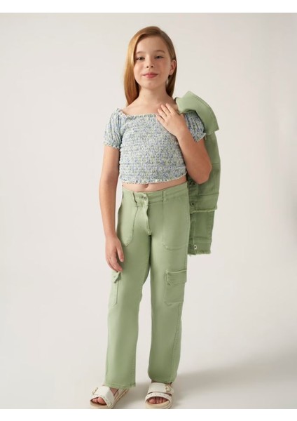 Kız Çocuk Gabardin Pantolon 6507