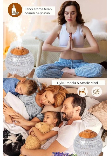 Hava Nemlendirici Buhar Makinesi Ahşap Detaylı Full Led Gece Lambası fırsatları