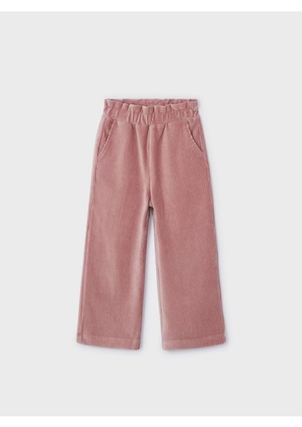 Kız Çocuk Bol Paça Kadife Pantolon 4544