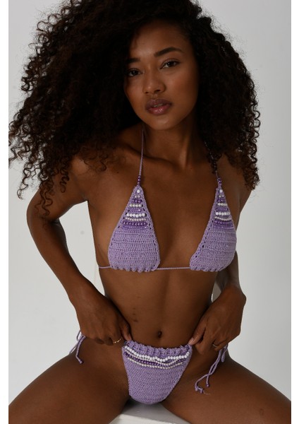El Örgüsü Çevre Dostu - Anti Pilling Elf Lilac Bikini