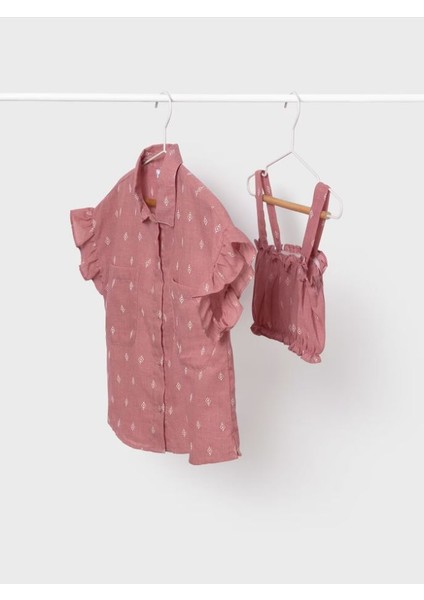 Mayoral Kız Çocuk Yazlık Gömlek Büstiyer 2 Li Set 6105