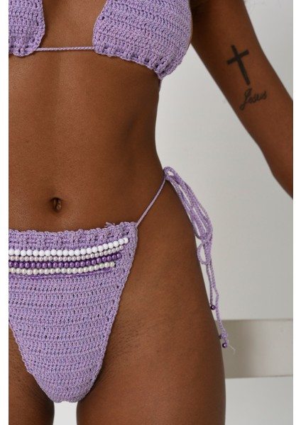 El Örgüsü Çevre Dostu - Anti Pilling Elf Lilac Bikini