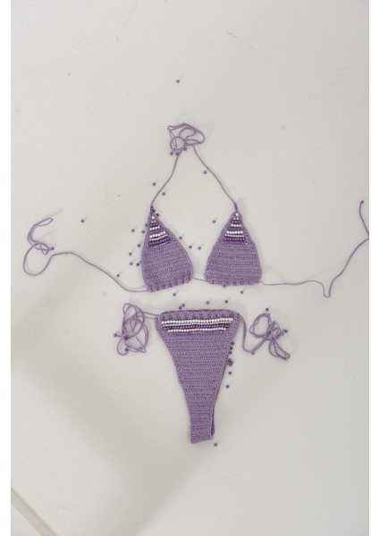El Örgüsü Çevre Dostu - Anti Pilling Elf Lilac Bikini