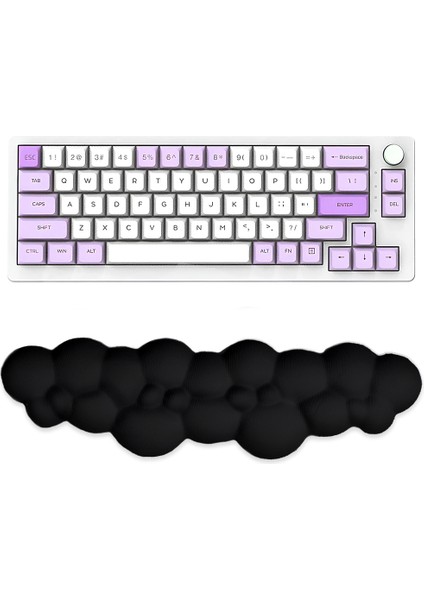Bulut Şekilli Beyaz Klavye Bilek Desteği Ergonomik & Konforlu Memory Foam Kaymaz Taban Bilek Yastığı