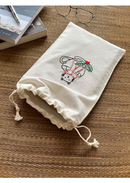 Nakışlı Kitap Kılıfı Ham Kumaş Kedi Motifli Kitap Sever Hediyesi fiyatları