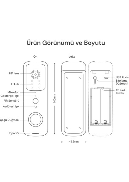 Bd-10 Akıllı Görüntülü Kapı Zili – 1080P fırsatları