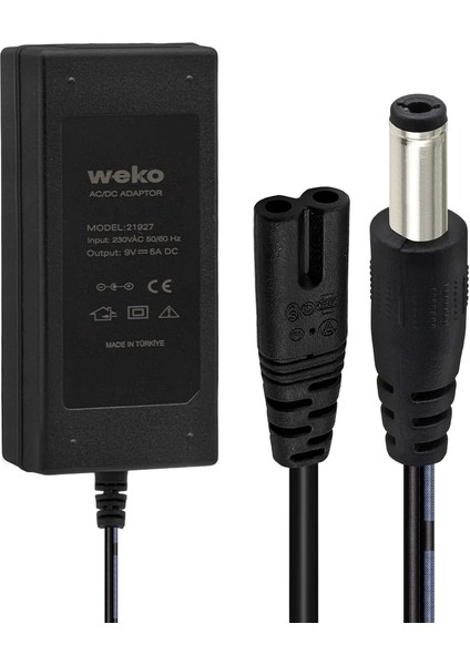 9 Volt - 5 Amper 5.5*2.5 Uçlu Yerli Üretim Yazar Kasa/pos Makinesi Masaüstü Adaptör