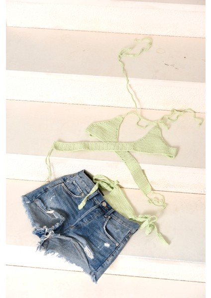 Kadın Çevre Dostu - Anti Pilling Laurel Green Bikini