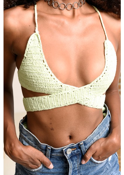 Kadın Çevre Dostu - Anti Pilling Laurel Green Bikini