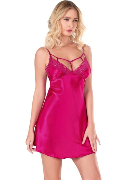 Aria's Closet Vişne Kısa Saten Gecelik fiyatları