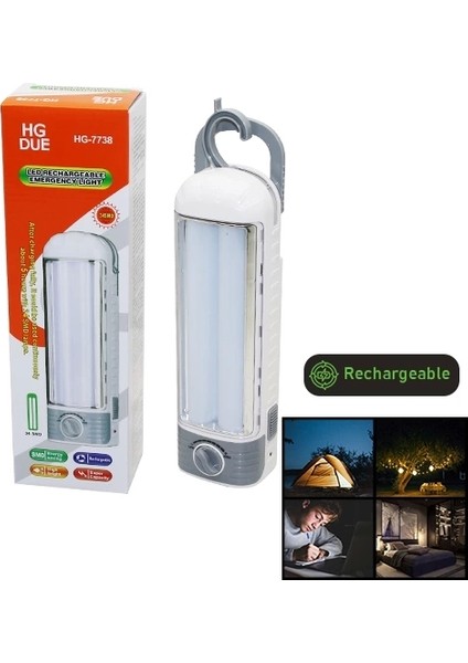 34 Smd LED Şarjlı Işıldak Fener