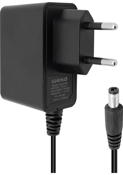 5 Volt - 2 Amper -10 Watt 5.5*2.5 Uçlu Plastik Kasa Priz Tip Adaptör Kutulu Yerli Üretim