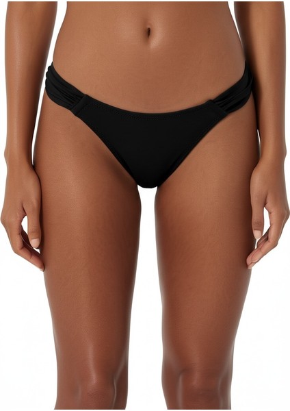 Siyah Kalın Kenarlı Dar Kalıp Bikini Altı