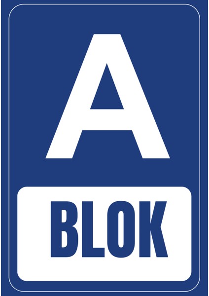 35 x 50 Apartman/site Blok Yönlendirme Levhası 3 mm Dekota Üzerine Folyo Baskı