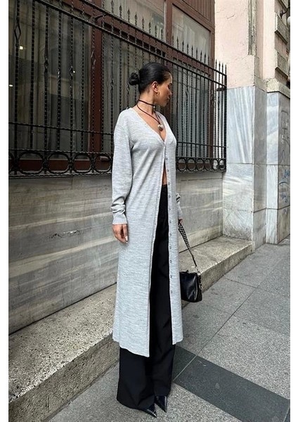 Sandy Düğmeli Uzun Hırka 5100-23 modelleri