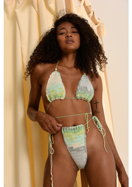 Kadın Çevre Dostu - Anti Pilling Baptism Green Bikini