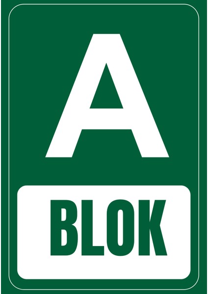 35 x 50 Apartman/site Blok Yönlendirme Levhası 3 mm Dekota Üzerine Folyo Baskı