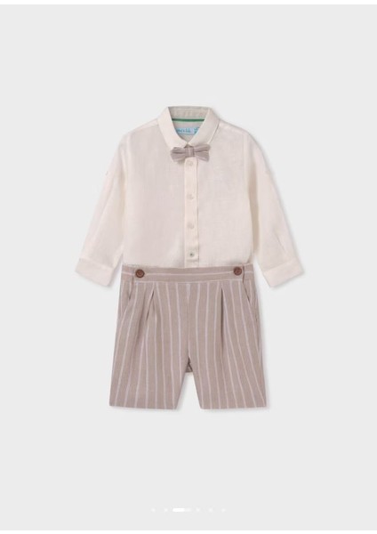 Abel&lula Erkek Bebek Gömlek Papyon Bermuda 3 Lü Set 5255BBY Gömlek Pnt.set