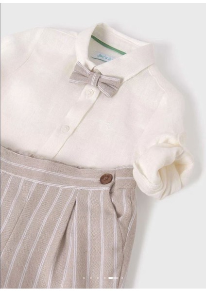 Abel&lula Erkek Bebek Gömlek Papyon Bermuda 3 Lü Set 5255BBY Gömlek Pnt.set