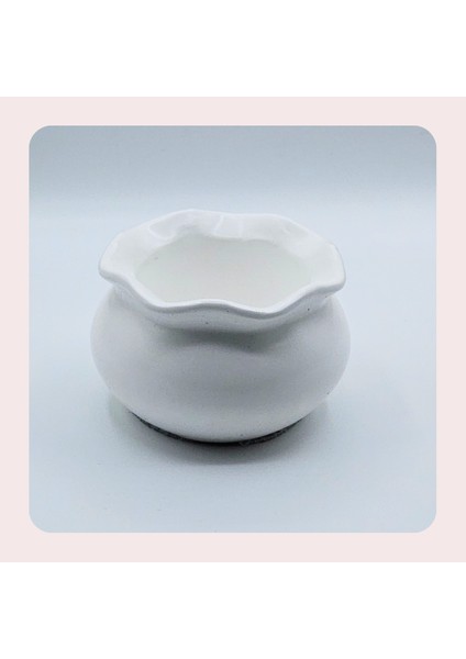 Luna Dekoratif Mumluk & Saksı | El Yapımı Obje | Çok Amaçlı Kullanım | Tekli | Sukulent Saksısı