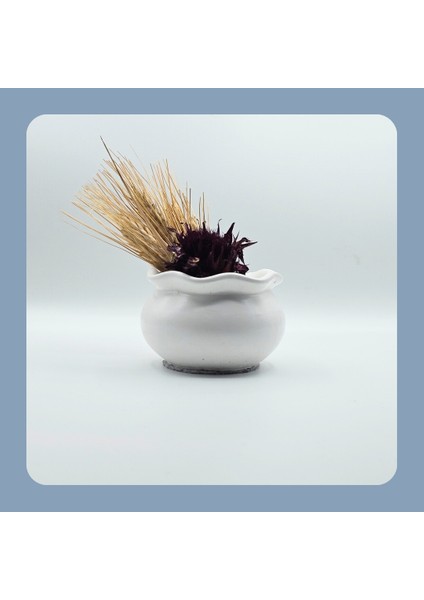 Luna Dekoratif Mumluk & Saksı | El Yapımı Obje | Çok Amaçlı Kullanım | Tekli | Sukulent Saksısı