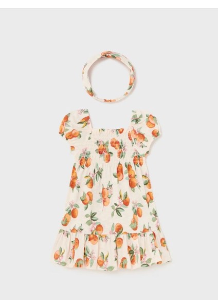 Kız Bebek Penye Baskılı Elbise Bandana SET1923 fiyatları