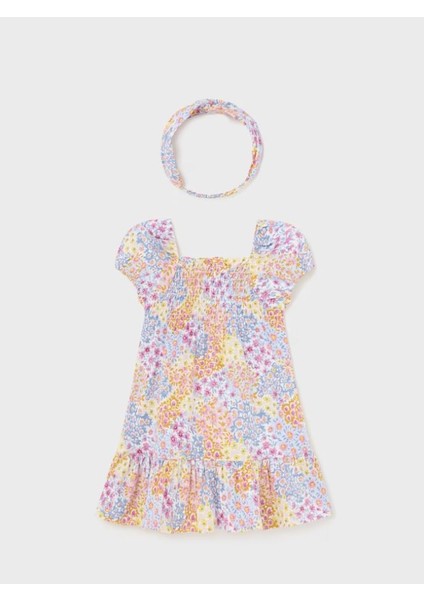 Kız Bebek Penye Baskılı Elbise Bandana SET1923 fiyatları