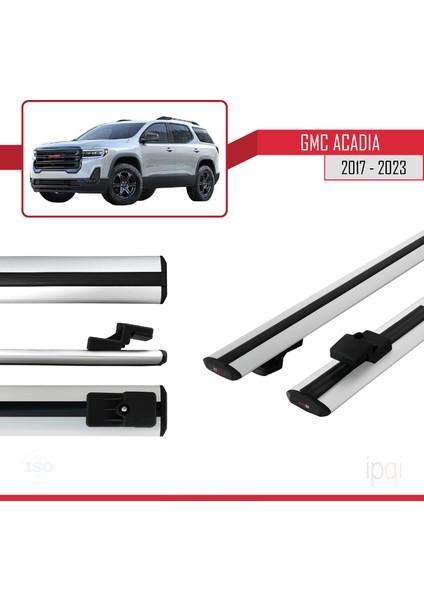 Gmc Acadia 2017-2023 Arası ile Uyumlu Basıc Model Ara Atkı Tavan Barı Gri 2 Adet modelleri