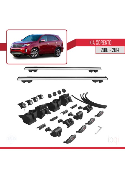 Kia Sorento 2 (Xm) 2010-2014 Arası ile Uyumlu Hook Model Ara Atkı Tavan Barı Gri 2 Adet indirimleri
