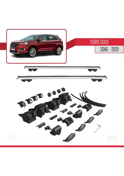 Ford Edge (CD539) 2016-2021 Arası ile Uyumlu Hook Model Ara Atkı Tavan Barı Gri 2 Adet indirimleri